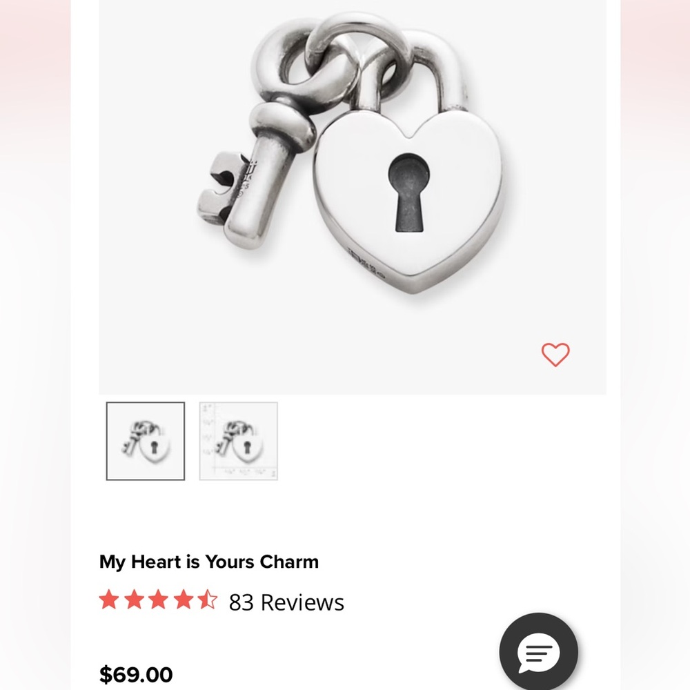my heart is yours charm james avery